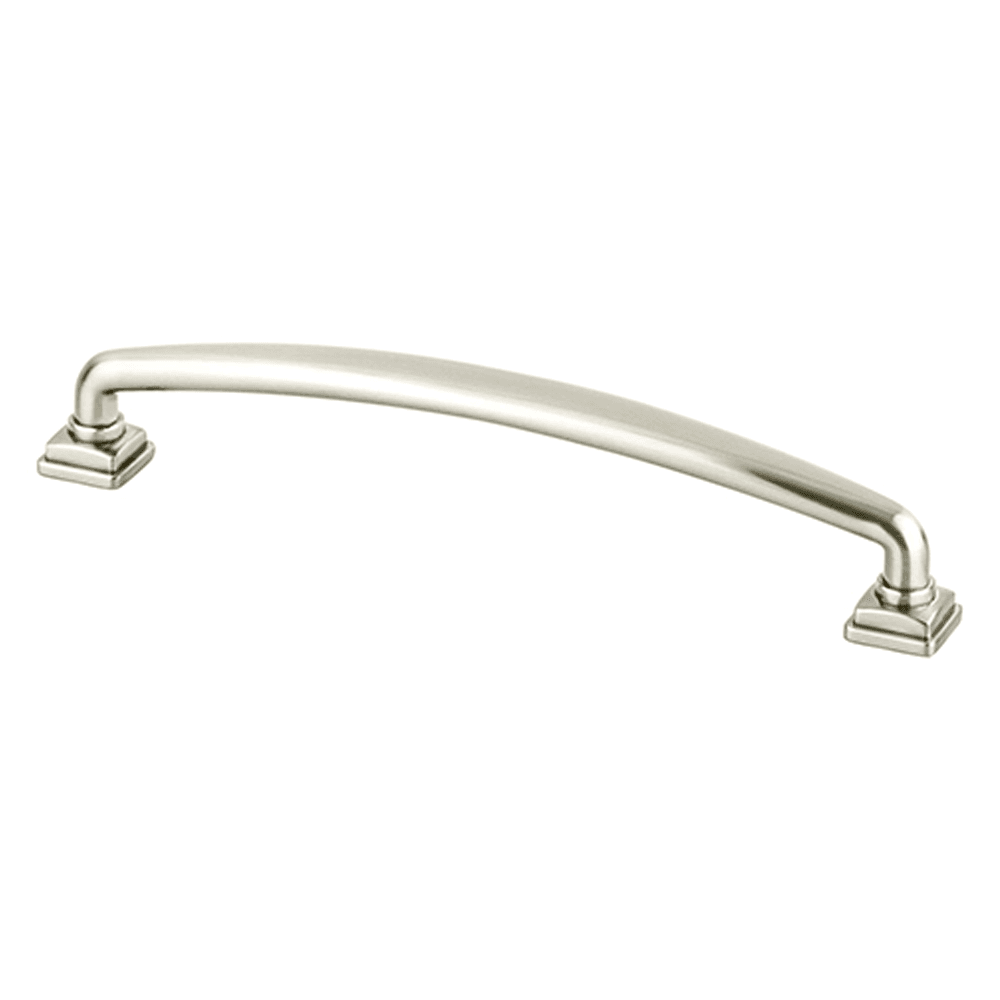 Tailored Traditional 160mm Modern Brushed Gold pull with rounded handle design and square base.