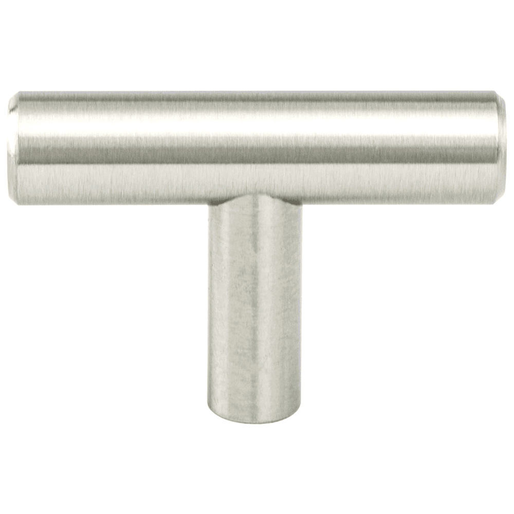 Berenson Hardware 2" Tempo T-Bar Knob, Brushed Nickel - Close Up