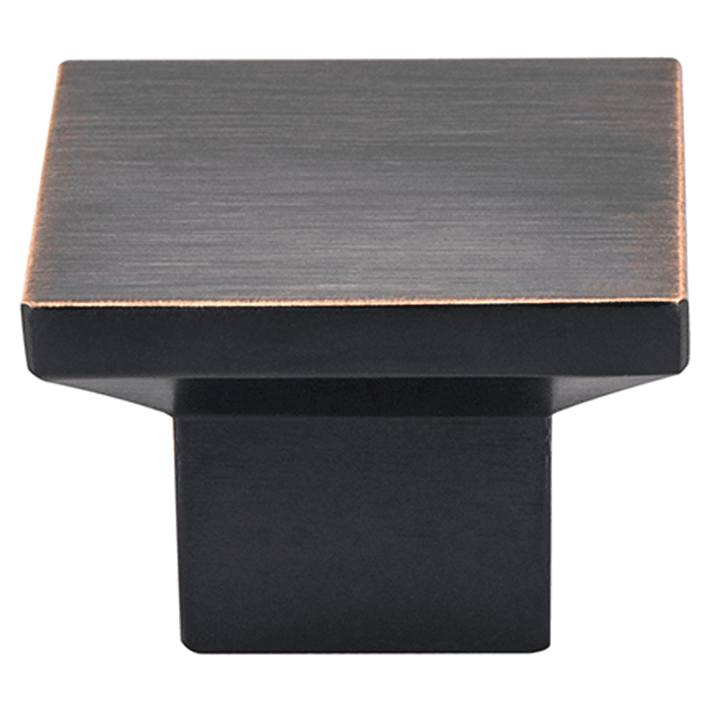 Berenson Hardware 1-9/16" Elevate Square Knob in Verona Bronze on White Background