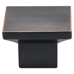 Berenson Hardware 1-9/16" Elevate Square Knob in Verona Bronze on White Background