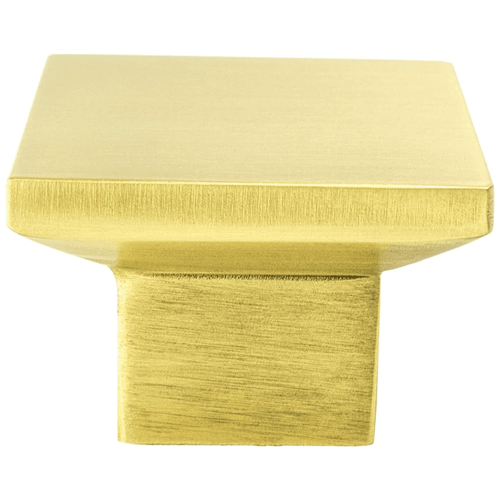 Modern 1-9/16" Square Knob in Satin Gold Finish