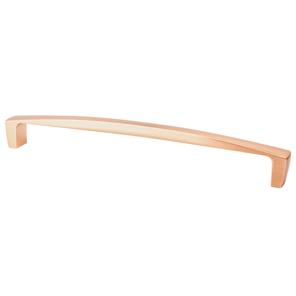 Curved and Straight Lines Design 12" Brushed Copper Aspire Handle Pull