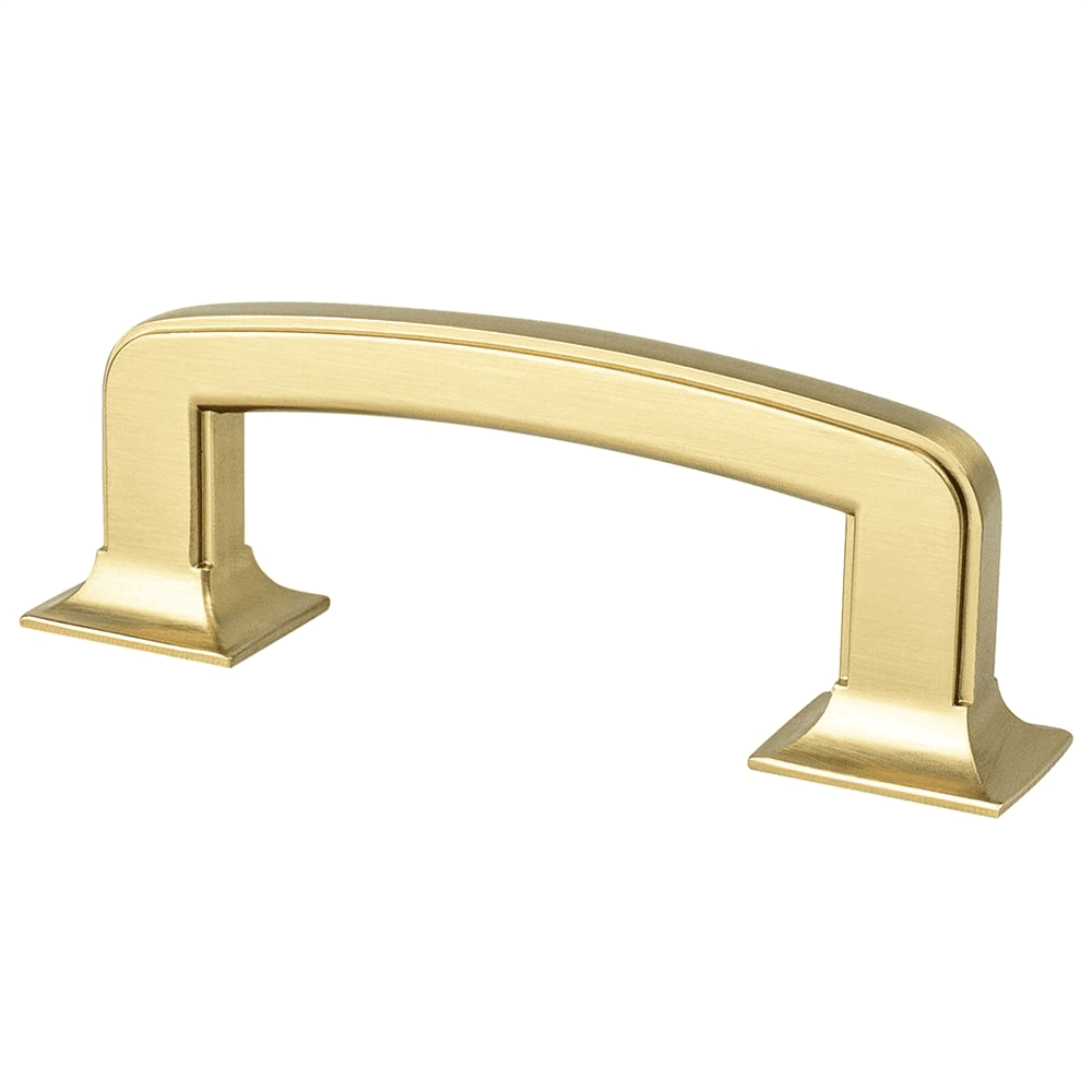 3 inch Berenson Hardware Hearthstone Handle Pull in Brushed Gold