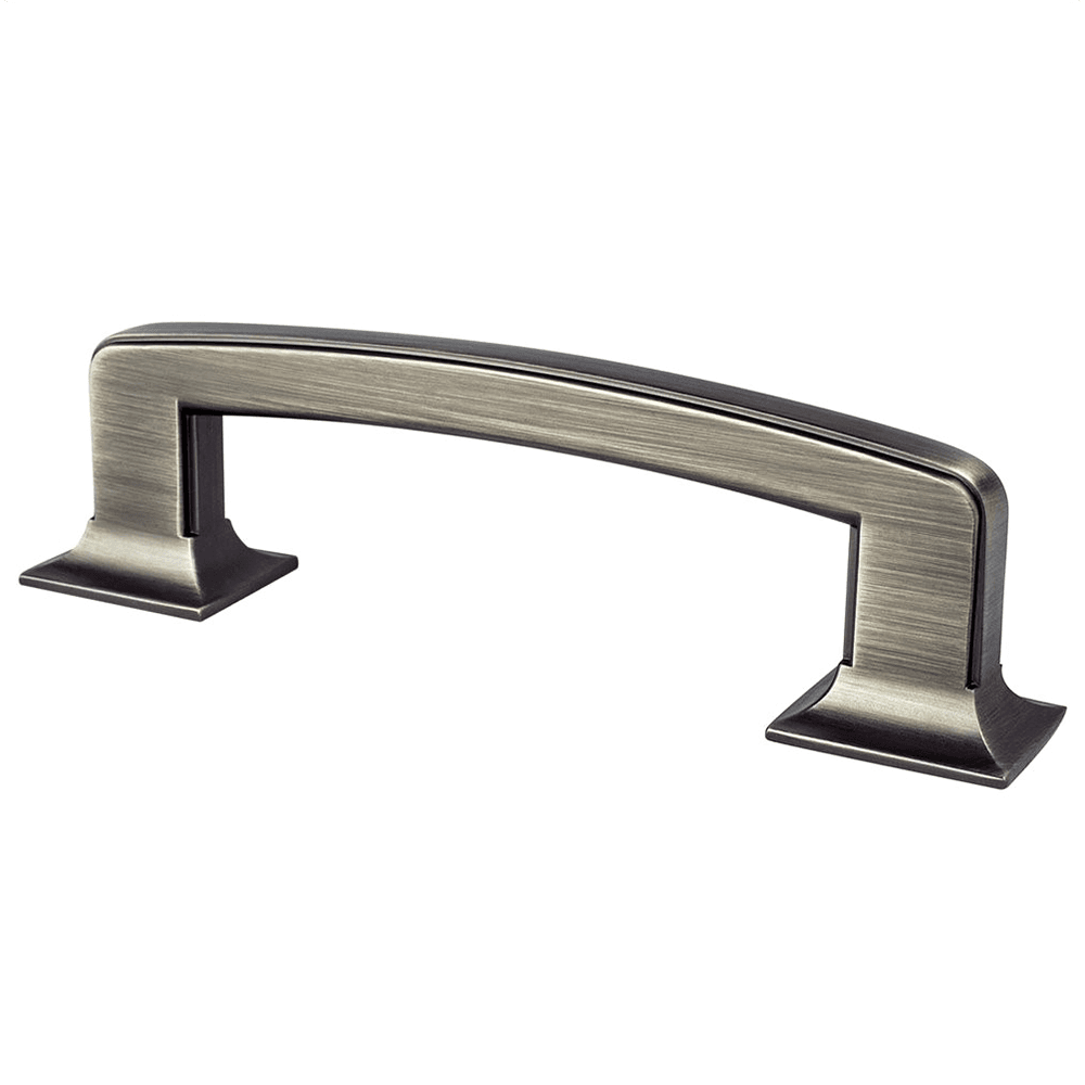 96mm Hearthstone Pull with 4-13/16" Length in Vintage Nickel Finish by Berenson Hardware