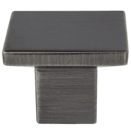 Close-up of 1-3/16" Elevate Square Knob in Graphite Finish