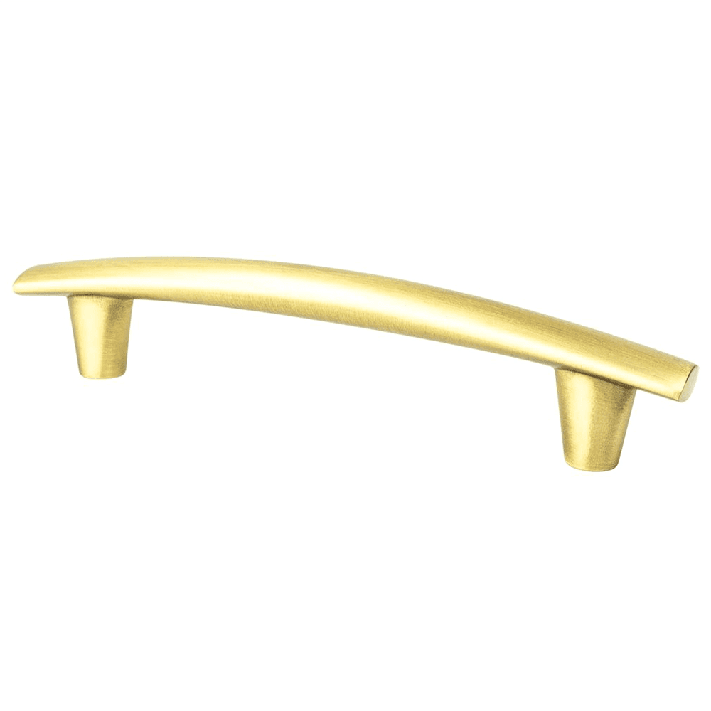 128mm Meadow Decorative Bar Pull in Satin Gold by Berenson Hardware