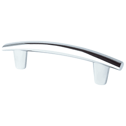 96mm Meadow Decorative Bar Pull, Polished Chrome