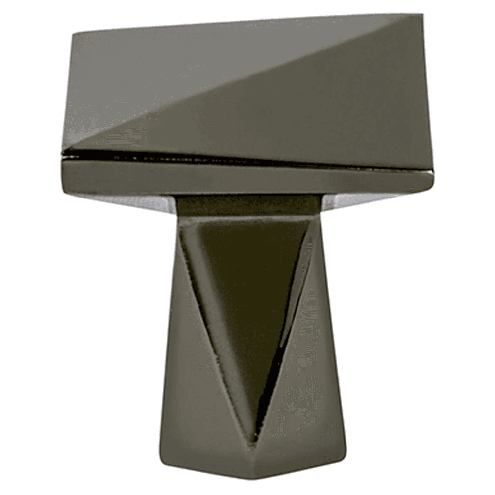 Berenson Hardware 1-3/16" Swagger Square Knob Black Nickel - Close Up