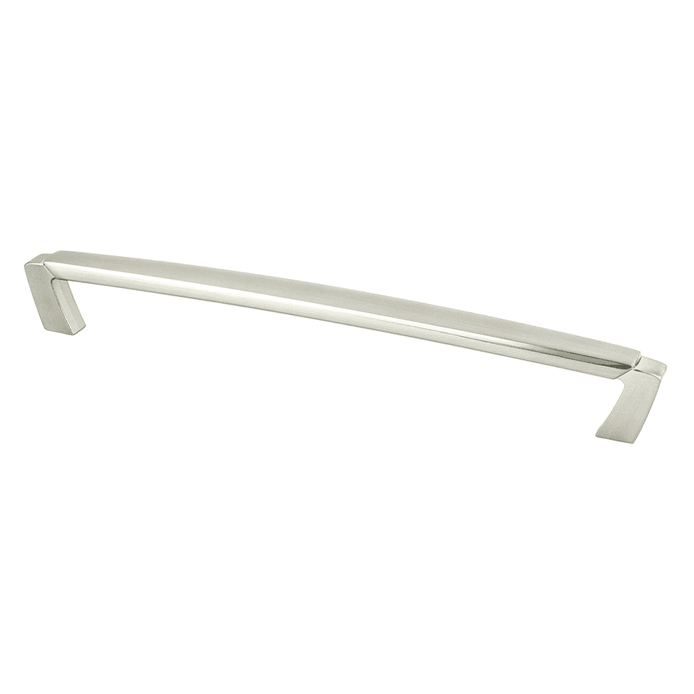 224mm Vested Interest handle pull in brushed nickel finish by Berenson Hardware