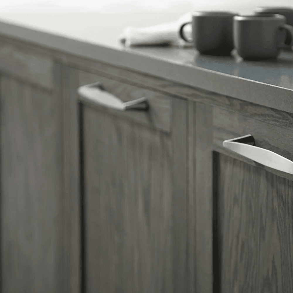 Berenson Hardware Modern Brushed Gold Handle Pull - Product Installation Example