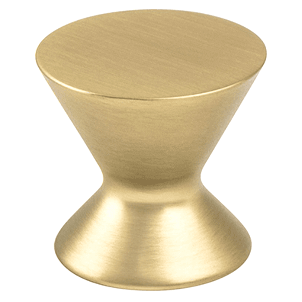 Berenson Hardware 1-1/2" Domestic Bliss Round Knob in Modern Brushed Gold - Front View