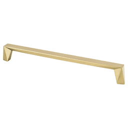 Berenson Hardware's 224mm Swagger Decorative Bar Pull in Modern Brushed Gold, perfect for contemporary kitchens and baths