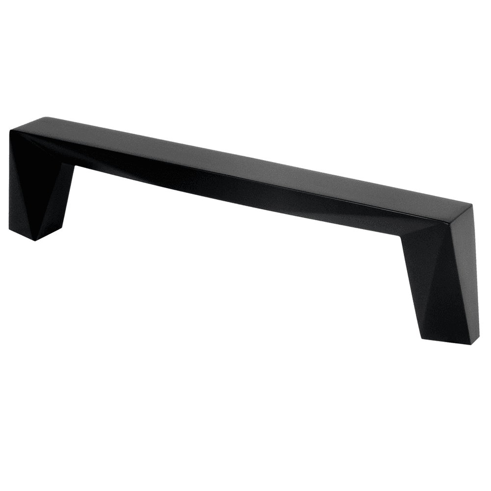 128mm matte black cabinet pull from Berenson's Swagger Collection