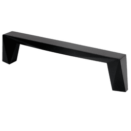 128mm matte black cabinet pull from Berenson's Swagger Collection