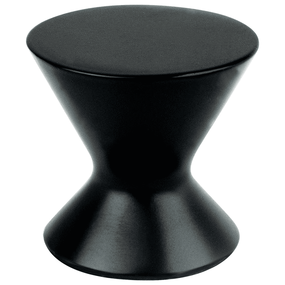 Domestic Bliss Knob, Matte Black with Hour Glass Shape - Berenson Hardware