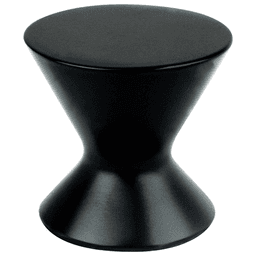 Domestic Bliss Knob, Matte Black with Hour Glass Shape - Berenson Hardware
