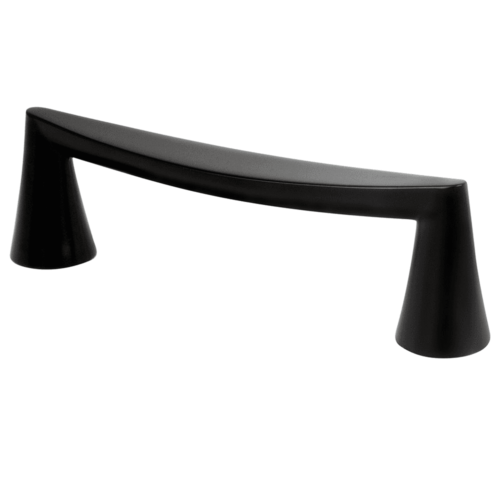 Berenson Hardware 96mm Domestic Bliss Handle Pull, Matte Black - Front view