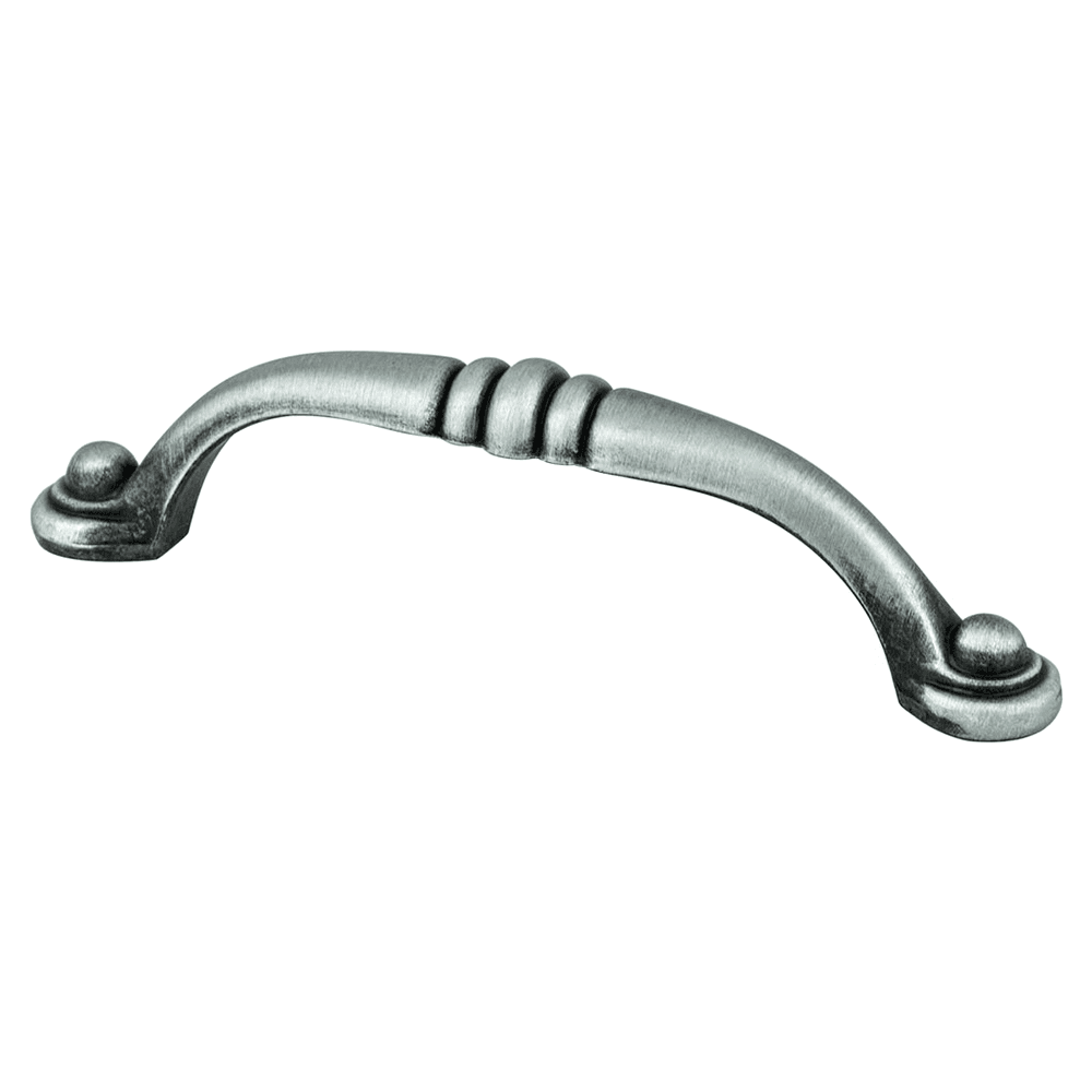 Berenson Hardware Euro Traditions 96mm Rounded End Pull in Brushed Antique Pewter