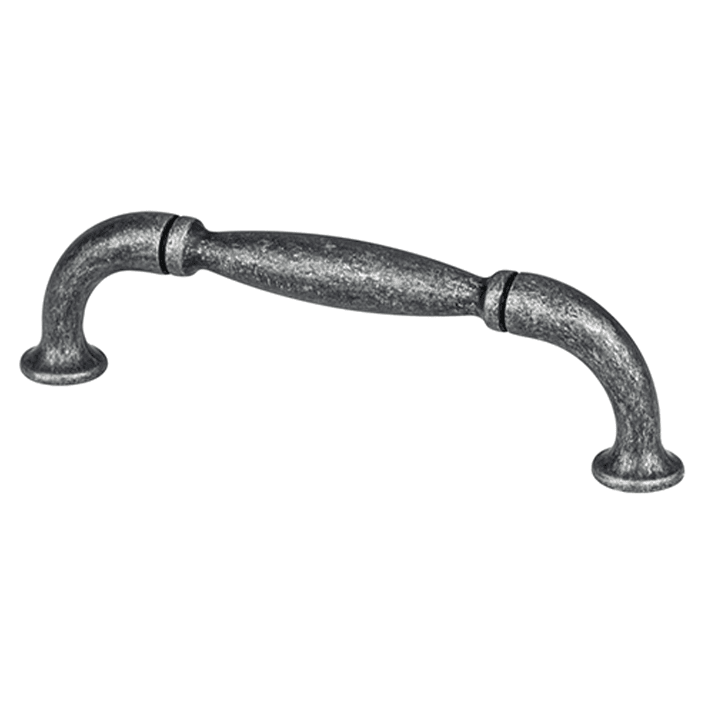 Berenson Hardware Euro Rustica Flat Pull in Rustic Iron - 96mm size