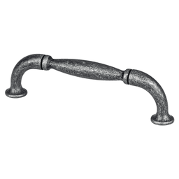 Berenson Hardware Euro Rustica Flat Pull in Rustic Iron - 96mm size