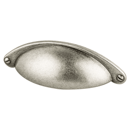 4-1/16" Length Cup Pull by Berenson Hardware in Antique Pewter Finish