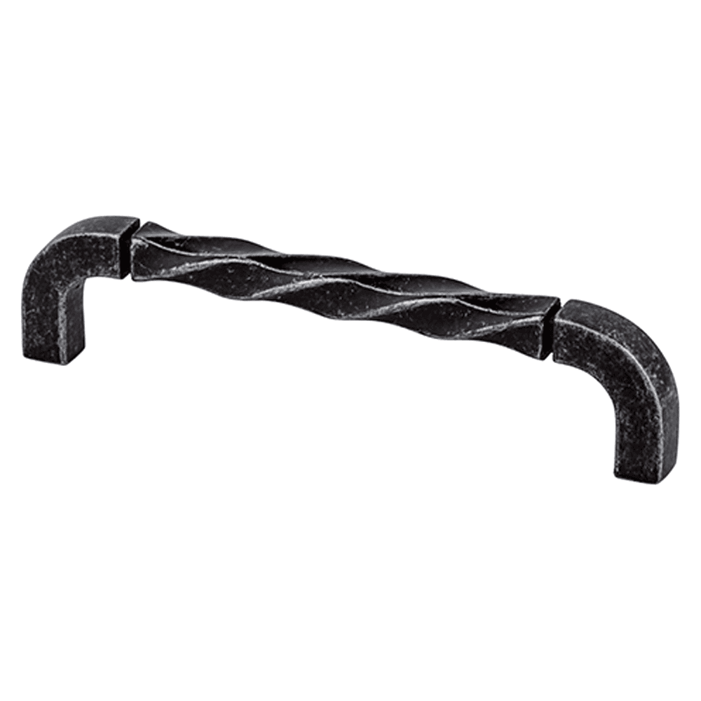 128mm Rhapsody Handle Pull in Weathered Iron by Berenson Hardware