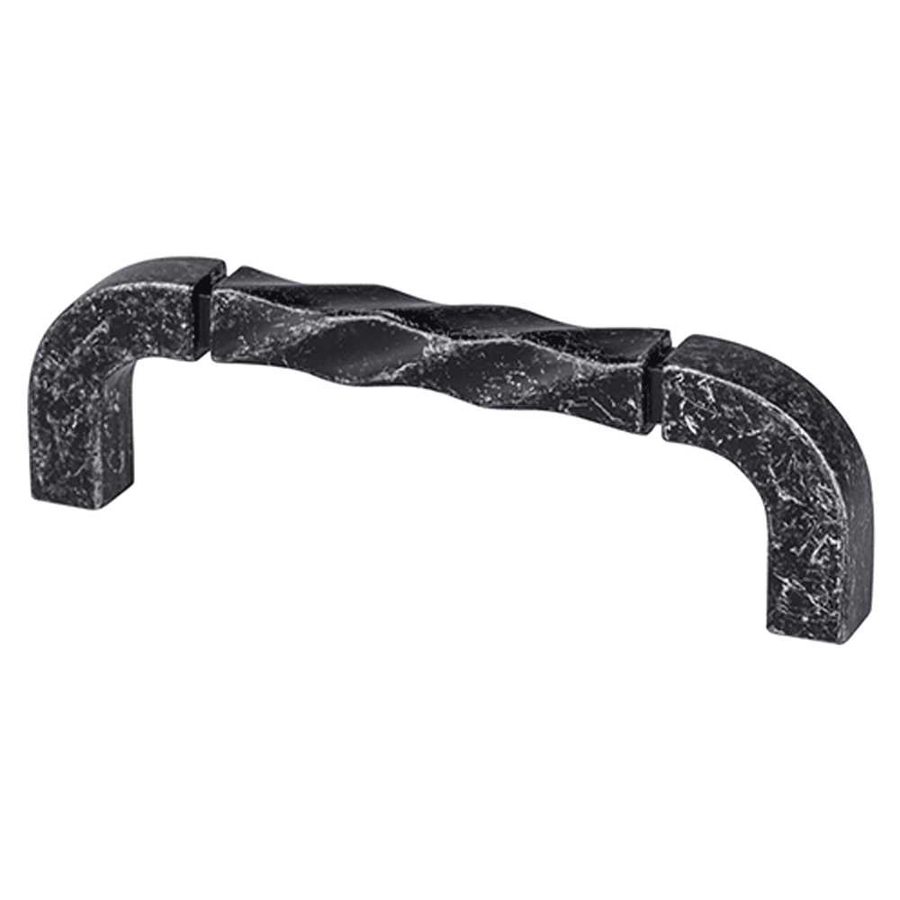 Berenson Hardware 96mm Rhapsody Handle Pull in Weathered Iron - Front View