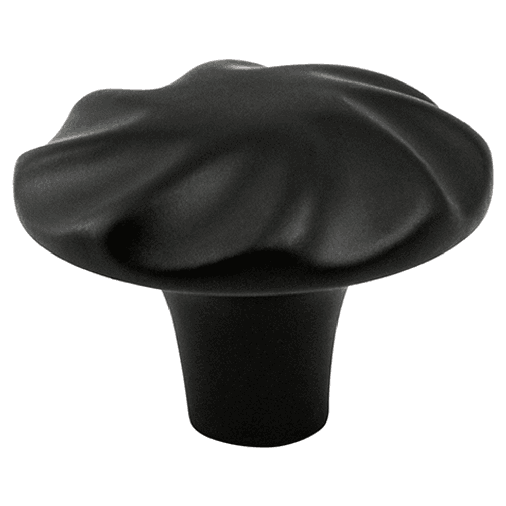 Berenson Hardware 1-5/16" Rhapsody Spiral Knob in Satin Black - Elegant and Functional Design