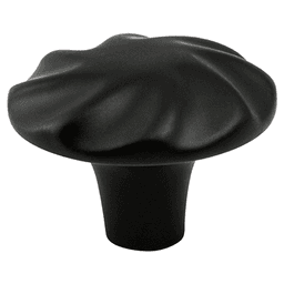 Berenson Hardware 1-5/16" Rhapsody Spiral Knob in Satin Black - Elegant and Functional Design