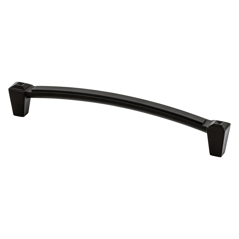 Berenson Hardware 160mm Connections Handle Pull in Matte Black - Transitional Style Cabinet Pulls