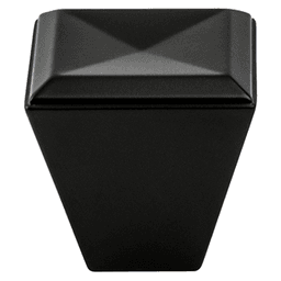 Berenson Hardware 1-1/8" Matte Black Square Knob with Connection Design