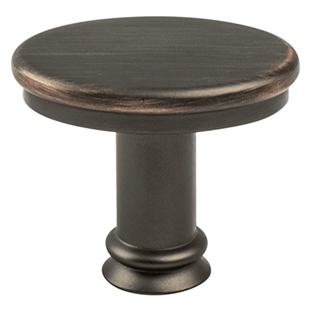 Berenson Hardware 1-7/16" Dierdra Flat Oval Knob in Verona Bronze - Close-Up View