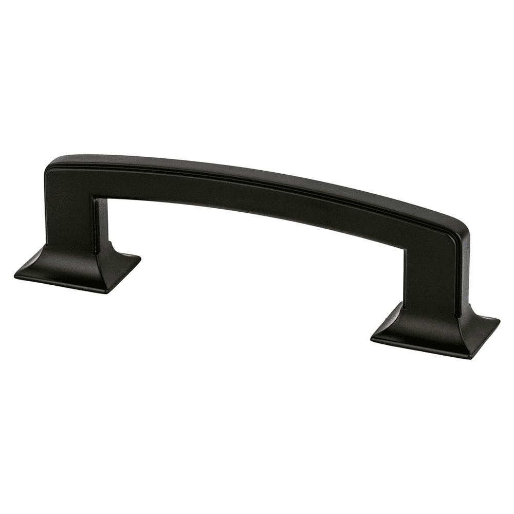 Decorative Handle Pull in Matte Black, 96mm size by Berenson Hardware