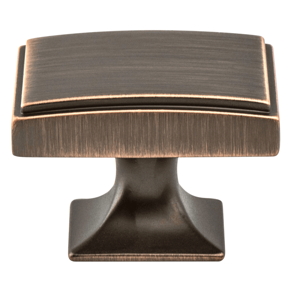 Berenson Hardware Hearthstone Rectangle Knob in Brushed Nickel