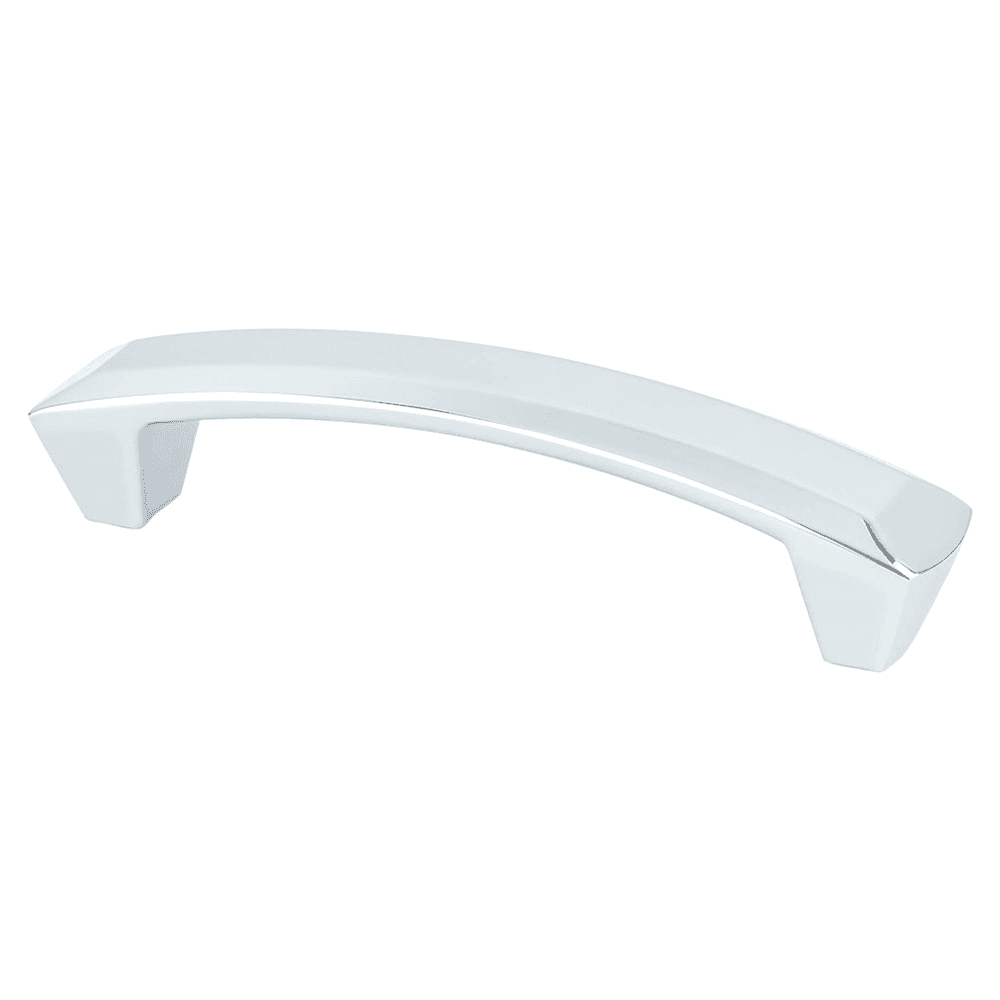 96mm Laura Handle Pull in Polished Chrome from Berenson Hardware - Sleek and Sophisticated Cabinet Pulls