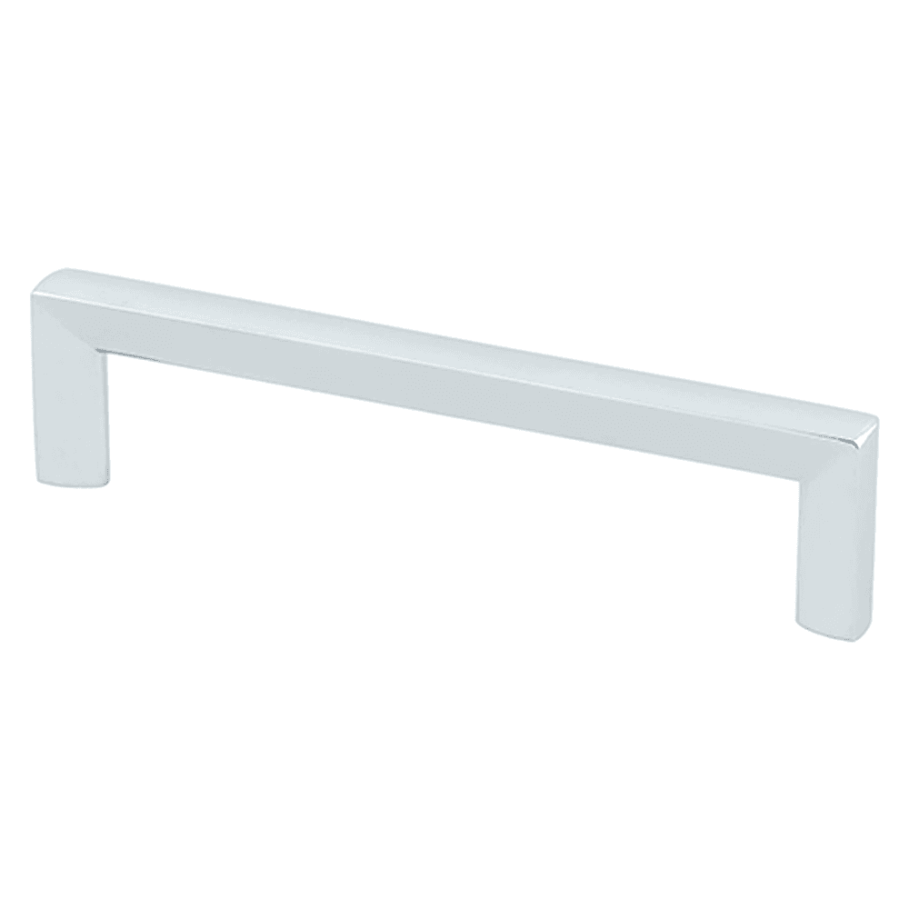128mm Metro Decorative Bar Pull, Polished Chrome on white background