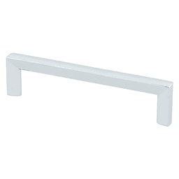 128mm Metro Decorative Bar Pull, Polished Chrome on white background