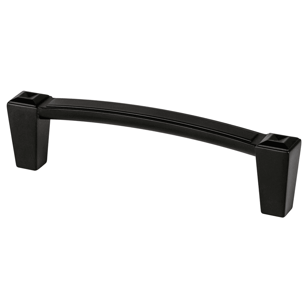 Berenson Hardware Matte Black Handle Pull for Cabinets and Drawers - 96mm Connections