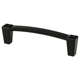 Berenson Hardware Matte Black Handle Pull for Cabinets and Drawers - 96mm Connections