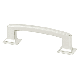 Polished Nickel 96mm Handle Pull from Berenson Hardware's Designers Group Ten Collection