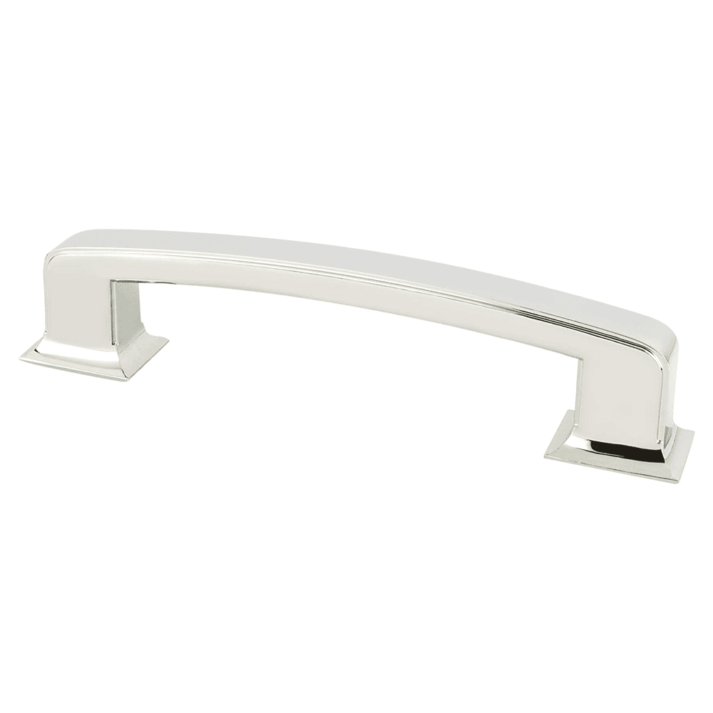 Angular Design Elements on 6" Polished Nickel Handle Pull from Berenson Hardware