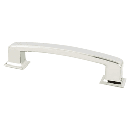 Angular Design Elements on 6" Polished Nickel Handle Pull from Berenson Hardware