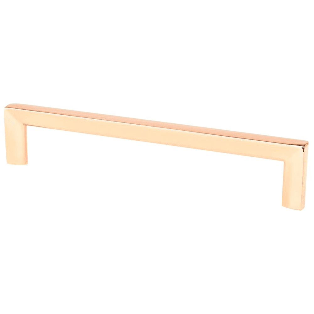 Berenson Hardware 160mm Metro Decorative Bar Pull, Polished Copper on White Background