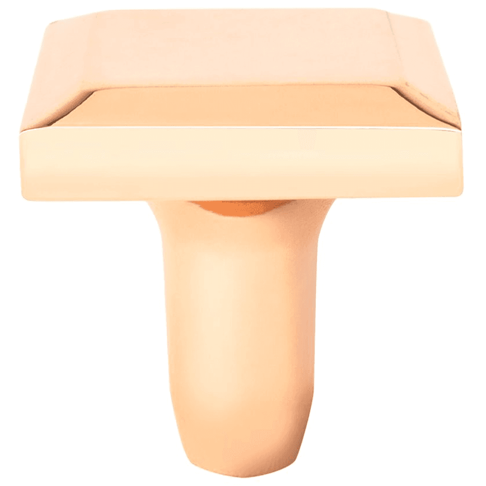 Polished copper 1-3/16" Metro Square Knob by Berenson Hardware