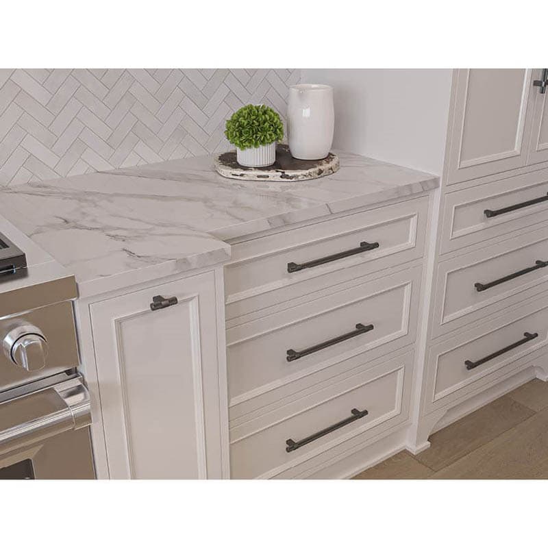 6-5/16" Radial Reign Bar Pull, Brushed Nickel/Matte Black - Alt Image 2