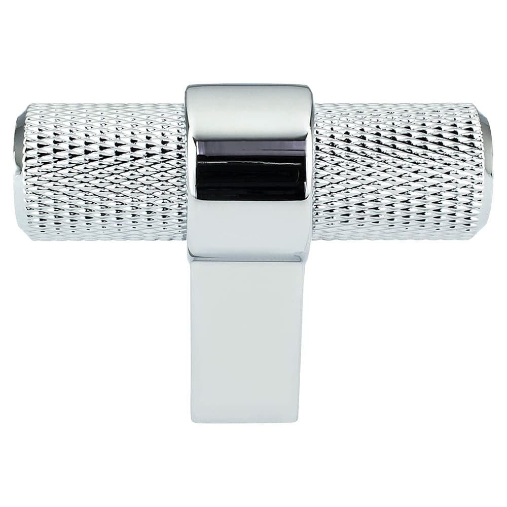 2" Radial Reign T-Handle Knob, Polished Chrome - Main Image