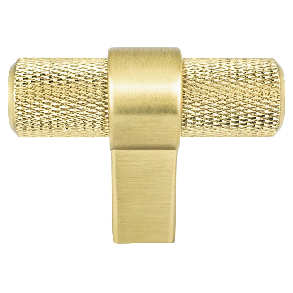 2" Radial Reign T-Handle Knob, Modern Brushed Gold - Main Image