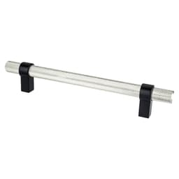 6-5/16" Radial Reign Bar Pull, Brushed Nickel/Matte Black - Main Image