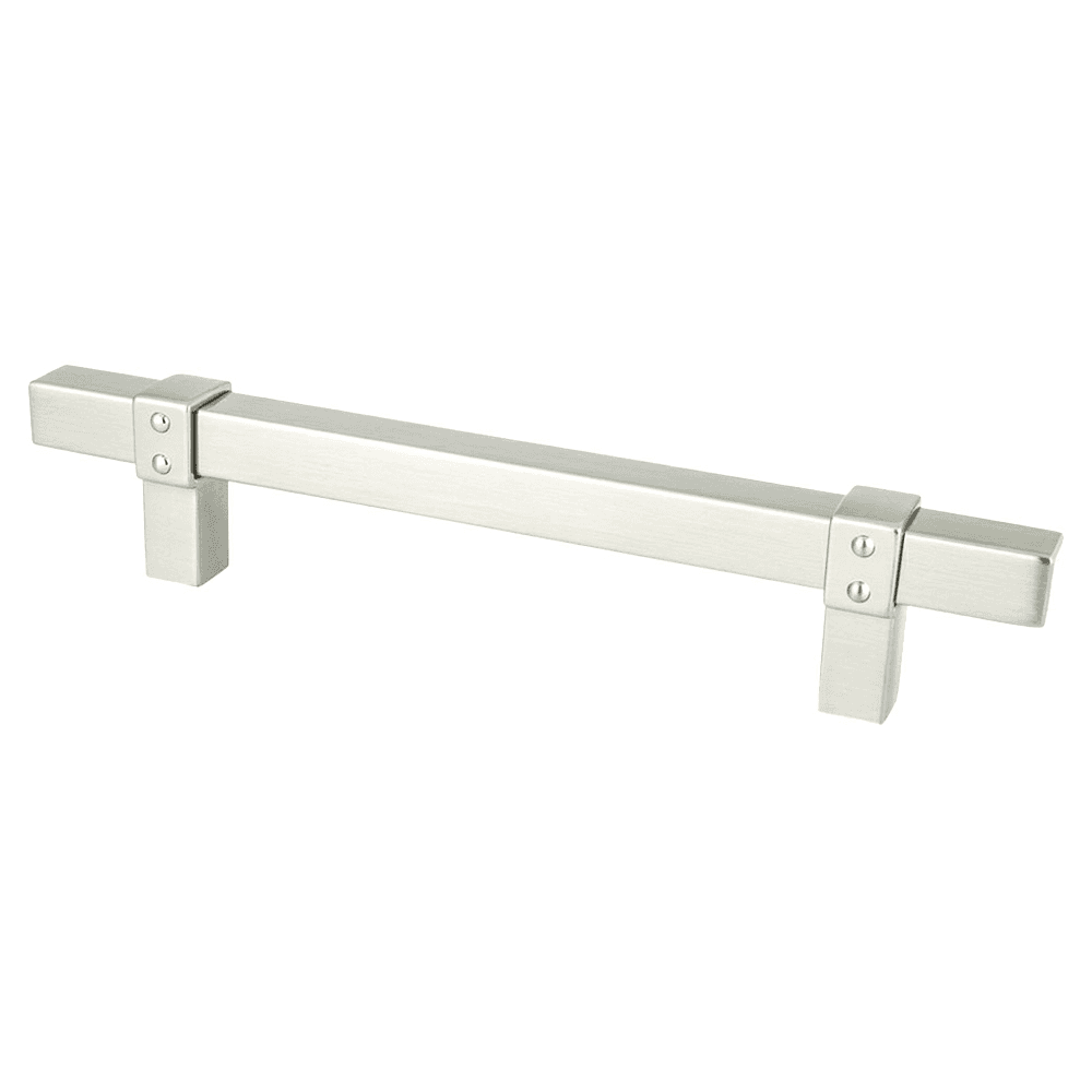 5-1/16" Rivet Rebel Handle Pull, Brushed Nickel/Matte Black - Alt Image 1