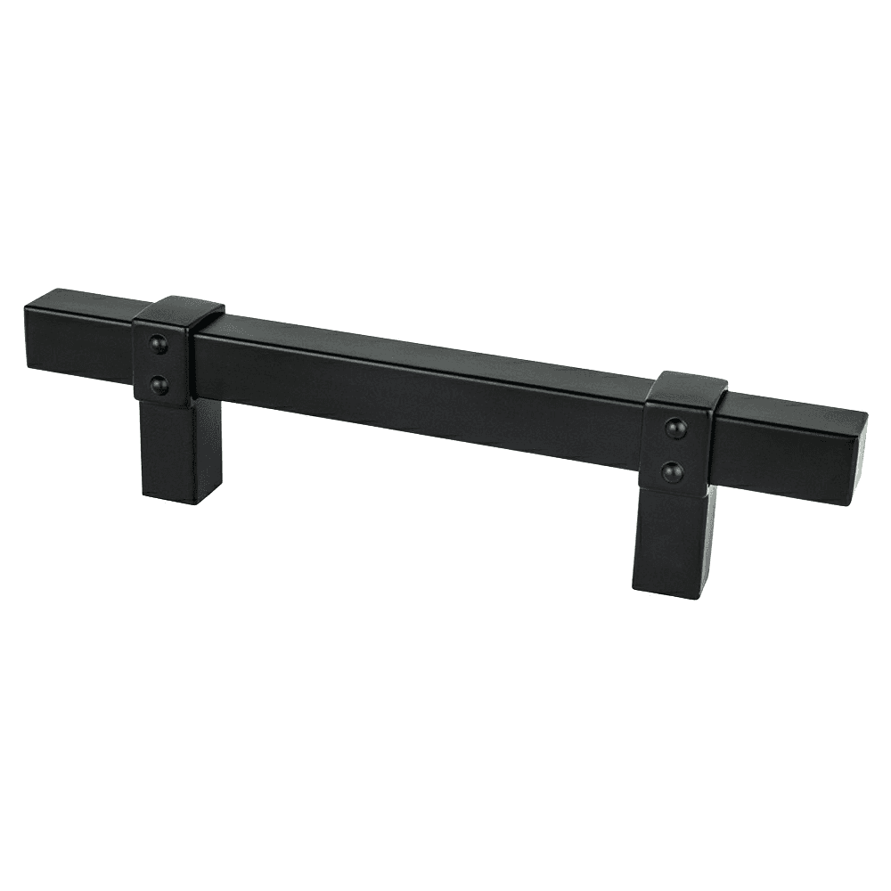 3-25/32" Rivet Rebel Handle Pull, Matte Black - Main Image